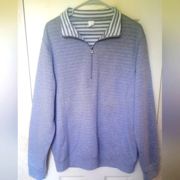 Light blue Civil Society 1/4 zip Long Sleeve Sweater Size Large - Picture 1 of 4